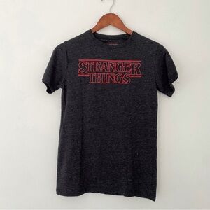 Stranger things Netflix original merch grey graphic womens shirt size s